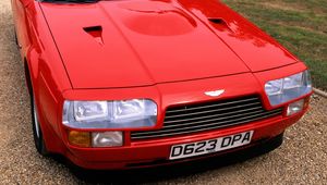 Preview wallpaper aston martin, v8, vantage, 1986, red, front view, auto