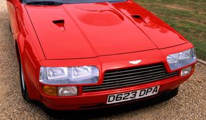 Preview wallpaper aston martin, v8, vantage, 1986, red, front view, auto