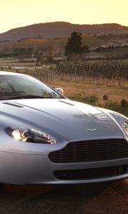 Preview wallpaper aston martin, v8, vantage, 2005, silver, front view, style, nature