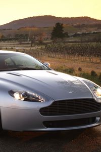 Preview wallpaper aston martin, v8, vantage, 2005, silver, front view, style, nature