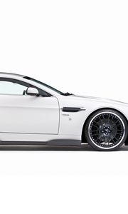 Preview wallpaper aston martin, v8, vantage, 2008, white, side view, style