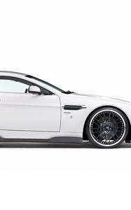 Preview wallpaper aston martin, v8, vantage, 2008, white, side view, style