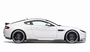 Preview wallpaper aston martin, v8, vantage, 2008, white, side view, style