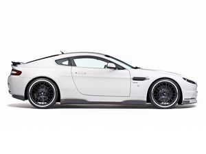 Preview wallpaper aston martin, v8, vantage, 2008, white, side view, style