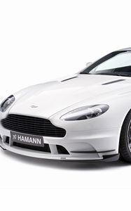 Preview wallpaper aston martin, v8, vantage, 2008, white, front view, cars, sports