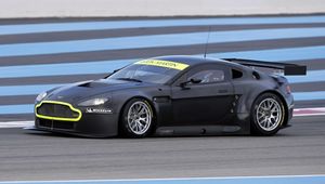 Preview wallpaper aston martin, v8, vantage, 2008, black, side view, sport, speed