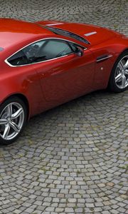 Preview wallpaper aston martin, v8, vantage, 2008, red, top view, style