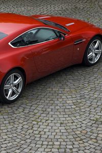 Preview wallpaper aston martin, v8, vantage, 2008, red, top view, style
