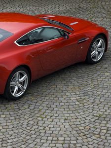 Preview wallpaper aston martin, v8, vantage, 2008, red, top view, style