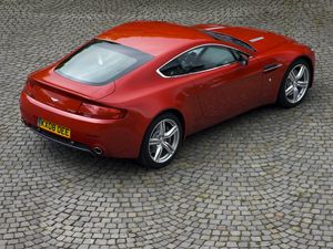 Preview wallpaper aston martin, v8, vantage, 2008, red, top view, style