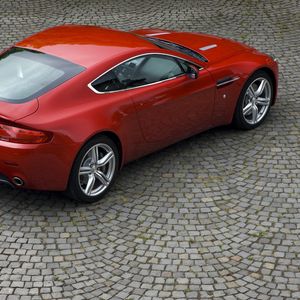 Preview wallpaper aston martin, v8, vantage, 2008, red, top view, style