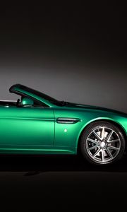 Preview wallpaper aston martin, v8, vantage, 2011, green, side view, style