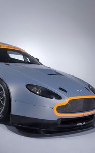 Preview wallpaper aston martin, v8, vantage, 2008, gray, side view, style