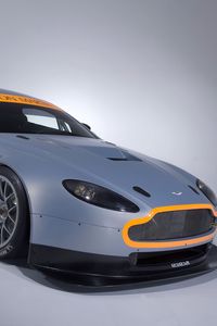 Preview wallpaper aston martin, v8, vantage, 2008, gray, side view, style