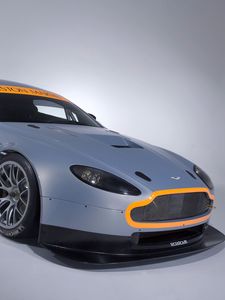 Preview wallpaper aston martin, v8, vantage, 2008, gray, side view, style