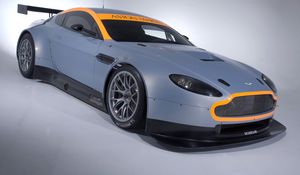 Preview wallpaper aston martin, v8, vantage, 2008, gray, side view, style