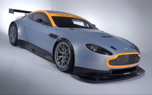 Preview wallpaper aston martin, v8, vantage, 2008, gray, side view, style