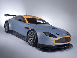 Preview wallpaper aston martin, v8, vantage, 2008, gray, side view, style