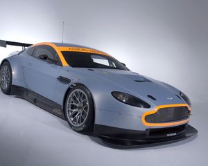 Preview wallpaper aston martin, v8, vantage, 2008, gray, side view, style