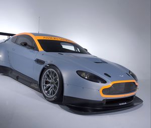 Preview wallpaper aston martin, v8, vantage, 2008, gray, side view, style