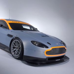 Preview wallpaper aston martin, v8, vantage, 2008, gray, side view, style