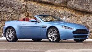 Preview wallpaper aston martin, v8, vantage, 2006, blue, side view, cabriolet, style