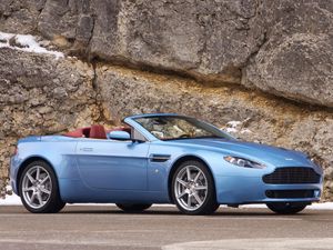 Preview wallpaper aston martin, v8, vantage, 2006, blue, side view, cabriolet, style