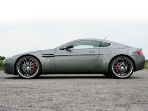 Preview wallpaper aston martin, v8, vantage, 2005, gray, side view, style, sports