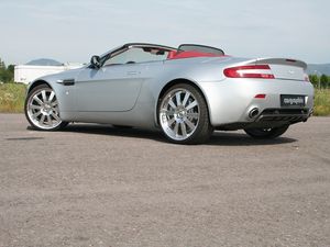 Preview wallpaper aston martin, v8, vantage, 2006, silver, side view, cars, asphalt