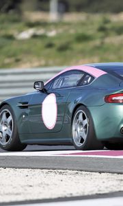 Preview wallpaper aston martin, v8, vantage, 2007, green, side view, sport, auto