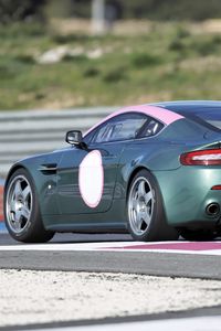 Preview wallpaper aston martin, v8, vantage, 2007, green, side view, sport, auto