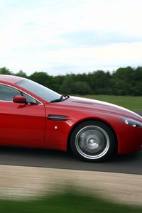 Preview wallpaper aston martin, v8, vantage, 2008, red, side view, style, speed