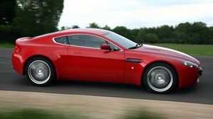Preview wallpaper aston martin, v8, vantage, 2008, red, side view, style, speed
