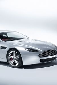 Preview wallpaper aston martin, v8, vantage, 2008, white, side view, auto