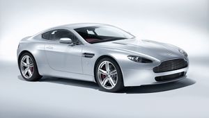 Preview wallpaper aston martin, v8, vantage, 2008, white, side view, auto