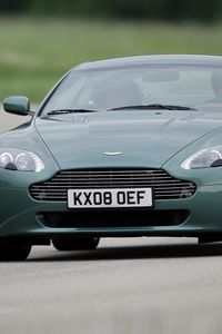 Preview wallpaper aston martin, v8, vantage, 2008, green, front view, style