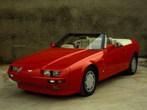 Preview wallpaper aston martin, v8, volante, 1988, red, front view, style, cabriolet