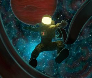 Preview wallpaper astronaut, space, outer space, art