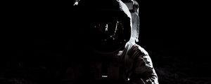 Preview wallpaper astronaut, spacesuit, dark, space