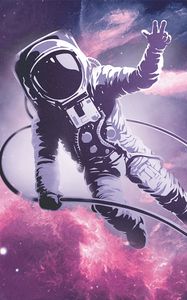 Preview wallpaper astronaut, spacesuit, space, art