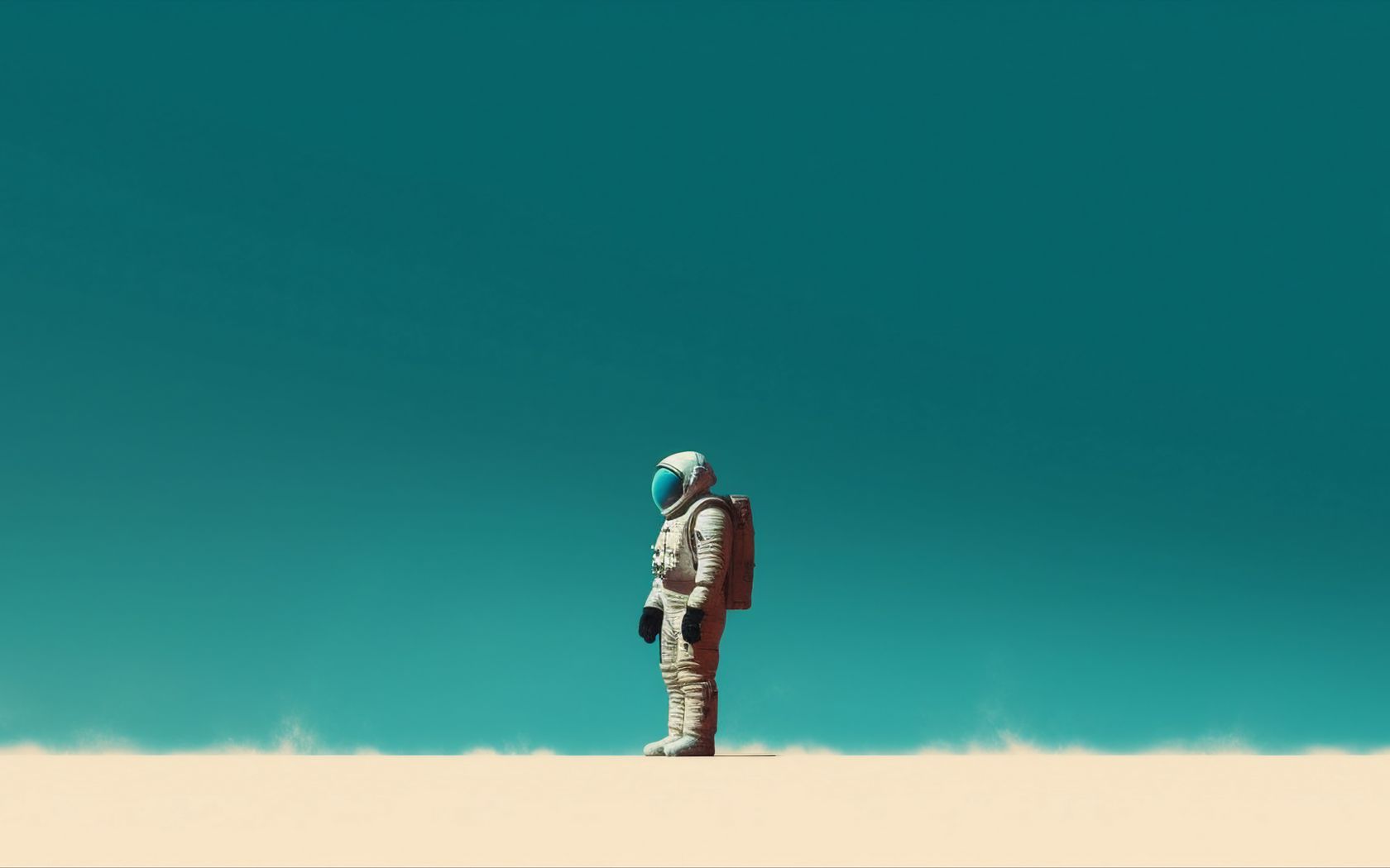 1680x1050 Wallpaper astronaut, spacesuit, surface