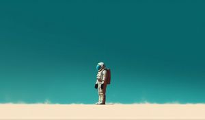 Preview wallpaper astronaut, spacesuit, surface