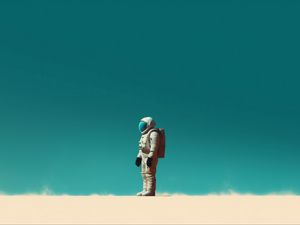 Preview wallpaper astronaut, spacesuit, surface