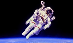 Preview wallpaper astronaut, weightlessness, space, atmosphere