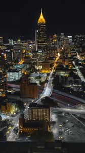 Preview wallpaper atlanta, usa, night, buildings