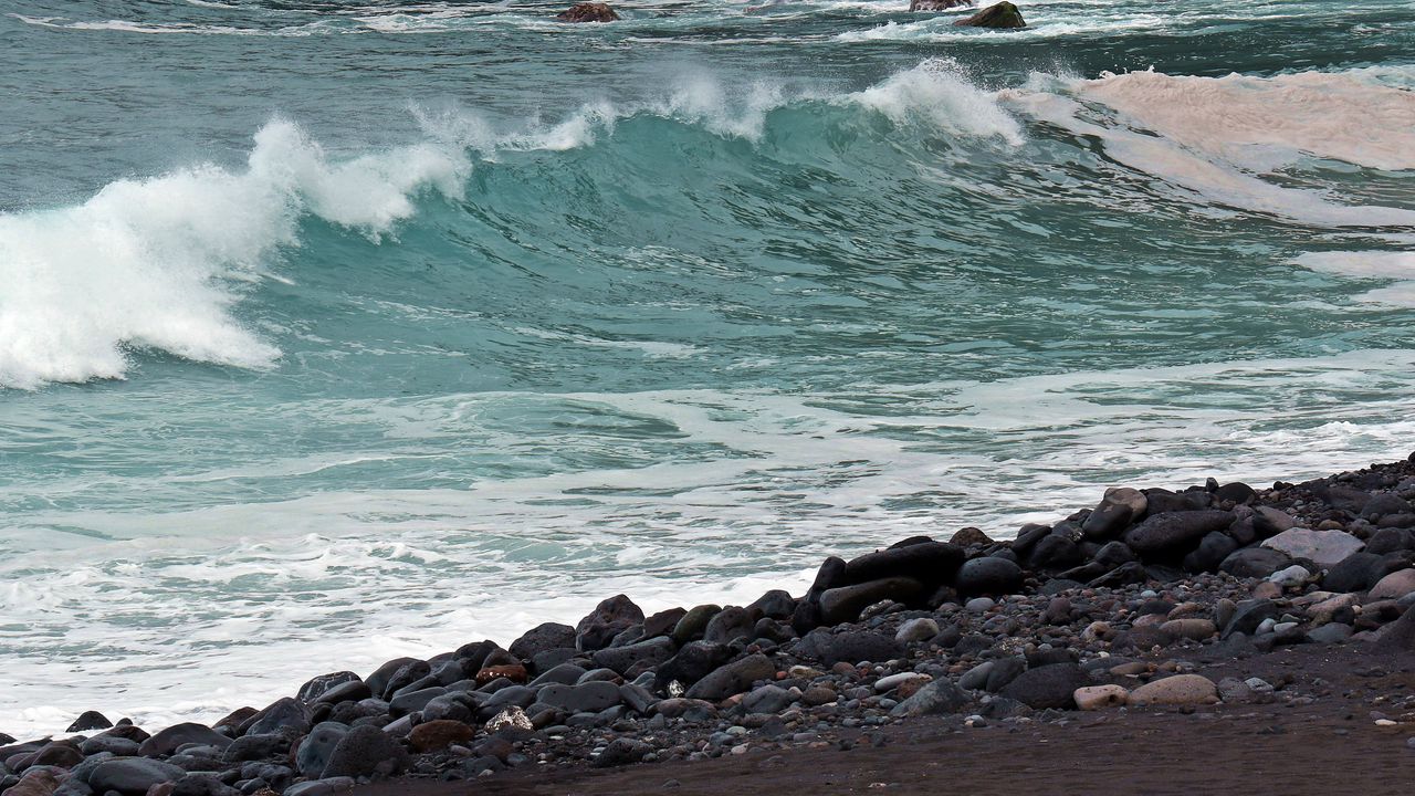 Wallpaper atlantic ocean, rocks, beach, waves