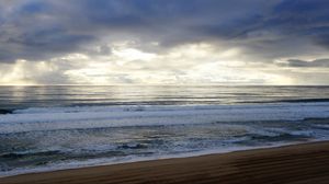 Preview wallpaper atlantic ocean, sand, beach, sky