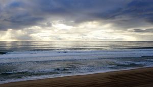 Preview wallpaper atlantic ocean, sand, beach, sky