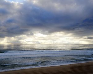 Preview wallpaper atlantic ocean, sand, beach, sky