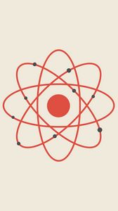 Preview wallpaper atom, chemistry, molecule, minimalism, vector